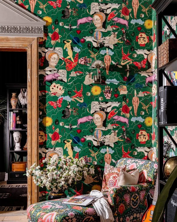 Papillon Living ILLUSIONARY DAYTIME Green Wallpaper 3 Papillon Living ILLUSIONARY DAYTIME Green Wallpaper