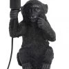 Papillon Living Jasper Monkey Lamp Black Wall Lights, Table Lamps & Suspension Lights
