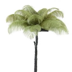 Papillon Living Ostrich Feather Table Lamp Sage Green Wall Lights, Table Lamps & Suspension Lights