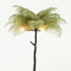 Papillon Living Ostrich Feather Table Lamp Sage Green Wall Lights, Table Lamps & Suspension Lights