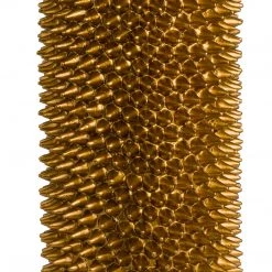 Hill Interiors Antique Gold Echino Table Lamp + Emerald Green Velvet Shade With Gold Lining