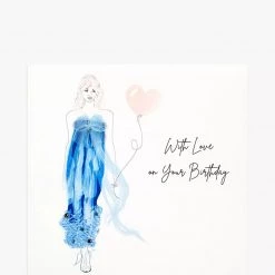 Papillon Living Greeting Cards & Papillon Gift Cards With Love Blue Dress
