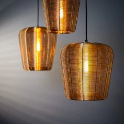 Papillon Living Umbro Gold Pendant Light Wall Lights, Table Lamps & Suspension Lights