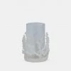 Papillon Living Tealight Holders & Candle Holders White Coral Glass Candle Holder 19cm 210212