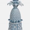 Papillon Living Eclectic Mix White & Blue Decorative Pineapple Box