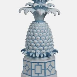 Papillon Living Eclectic Mix White & Blue Decorative Pineapple Box