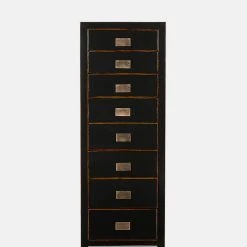 The Vintage Garden Room Furniture MoDu Black Tallboy