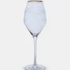 Papillon Living Gold Rim Palm Etched Wine Glass 210435 Glassware & Barware