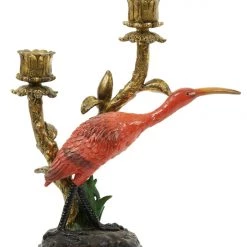 Papillon Living Tealight Holders & Candle Holders Antique Gold Crane Candle Holder