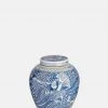 Papillon Living Blue & White Porcelain Jar No 4