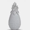 The Vintage Garden Room Eclectic Mix White Ceramic Decorative Pineapple