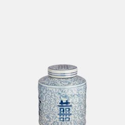 Papillon Living Vases & Pots Blue & White Porcelain Jar No 5