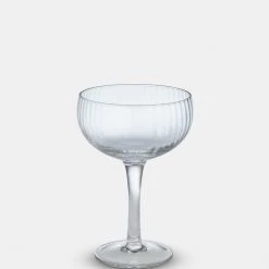 Papillon Living Clear Glass Ribbed Coupe Glassware & Barware