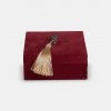 Papillon Living Eclectic Mix Velvet Large Red Decorative Box
