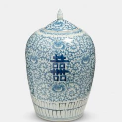 Papillon Living Blue & White Porcelain Jar No 3