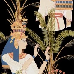 Papillon Living EGYPTIAN QUEENS Anthracite Wallpaper