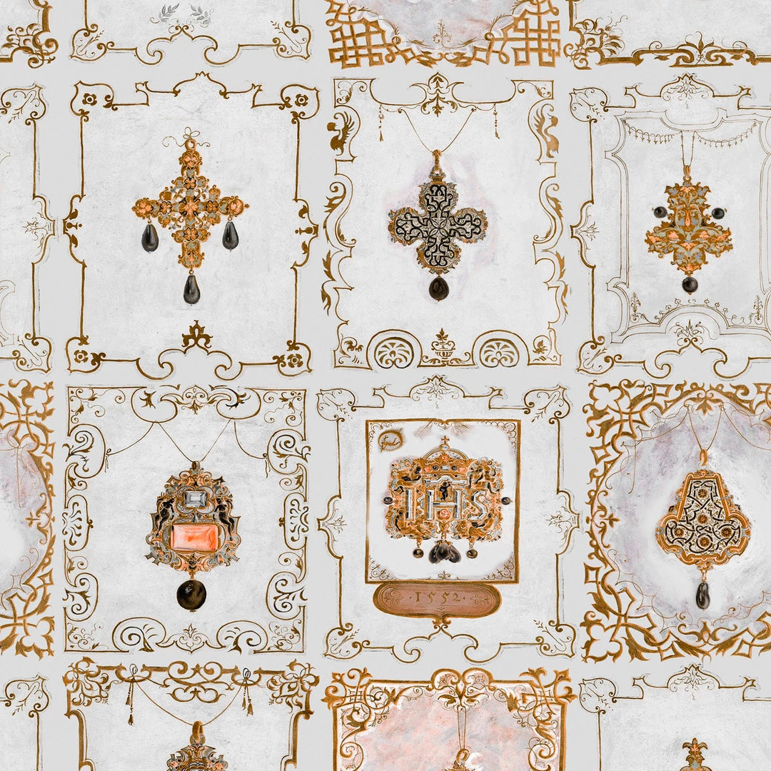 Papillon Living ANNA's JEWELRY Neutral Wallpaper 1 Papillon Living ANNA's JEWELRY Neutral Wallpaper