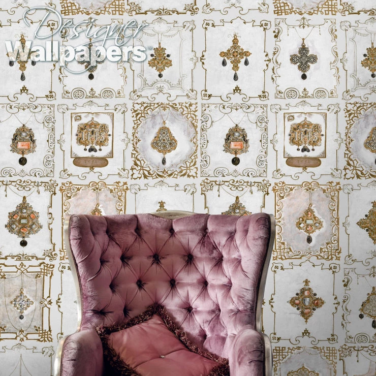 Papillon Living ANNA's JEWELRY Neutral Wallpaper 2 Papillon Living ANNA's JEWELRY Neutral Wallpaper