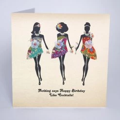 Papillon Living California Cocktails Birthday Greeting Cards & Papillon Gift Cards