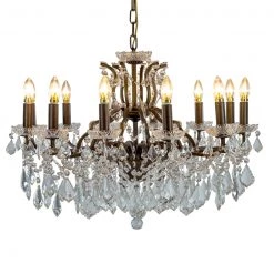 Papillon Living Antique Bronze 12 Arm Chandelier