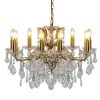 Papillon Living Brushed Gold 8 Branch Shallow Chandelier