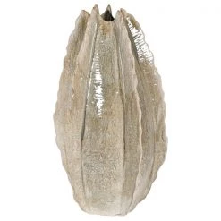 Papillon Living Vases & Pots Ridged Natural Ceramic Vase