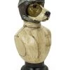 Papillon Living Eclectic Mix Racing Driver Dog Bust