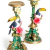 Papillon Living Tealight Holders & Candle Holders Pair Of Ornate Toucan Candle Holders Crt69