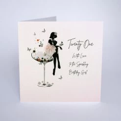 Papillon Living Greeting Cards & Papillon Gift Cards 21 With Love To The Sparkling Birthday Girl