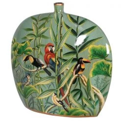 Papillon Living Vases & Pots Hand Painted Jungle Deco Vase