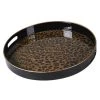 Papillon Living Round Leopard Tray