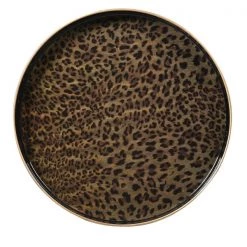 Papillon Living Round Leopard Tray
