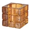 Papillon Living Tealight Holders & Candle Holders Amber Cube Tea Light Holder