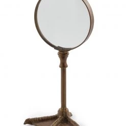 Papillon Living Bronze Bird Leg Table Magnifying Glass