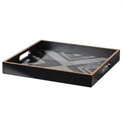 Papillon Living Black White Deco Square Tray Trays