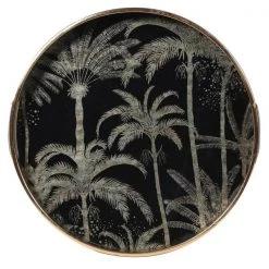 Papillon Living Palm Tree Round Tray Trays