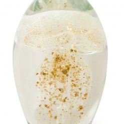 Papillon Living Jellyfish Clear Gold Leaf Paperweight Eclectic Mix