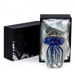 Papillon Living Jellyfish Blue & Gold Leaf Paperweight Eclectic Mix