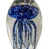 Papillon Living Jellyfish Blue & Gold Leaf Paperweight Eclectic Mix