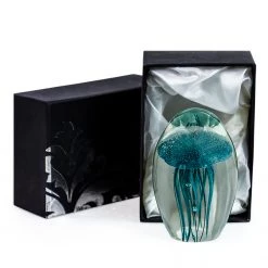 Papillon Living Eclectic Mix Jellyfish Blue Glass Paperweight