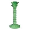 Papillon Living Green Glass Palm Tree Candlestick Tealight Holders & Candle Holders