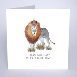 Papillon Living Lion King For The Day Greeting Cards & Papillon Gift Cards