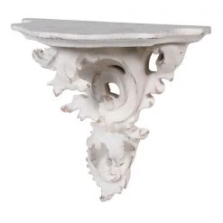 Coach House Wall Decoration Aged White Shelf