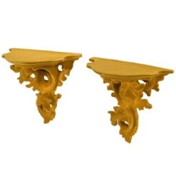 Coach House Wall Decoration Flocked Wall Shelves - Pair