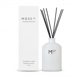 Papillon Living Moss St Coconut & Lime Diffuser 275ml Scented Candles, Room Diffusers & Incense