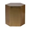 Papillon Living Furniture Small Hexagonal Gold Side Table