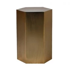 Papillon Living Large Hexagonal Gold Side Table