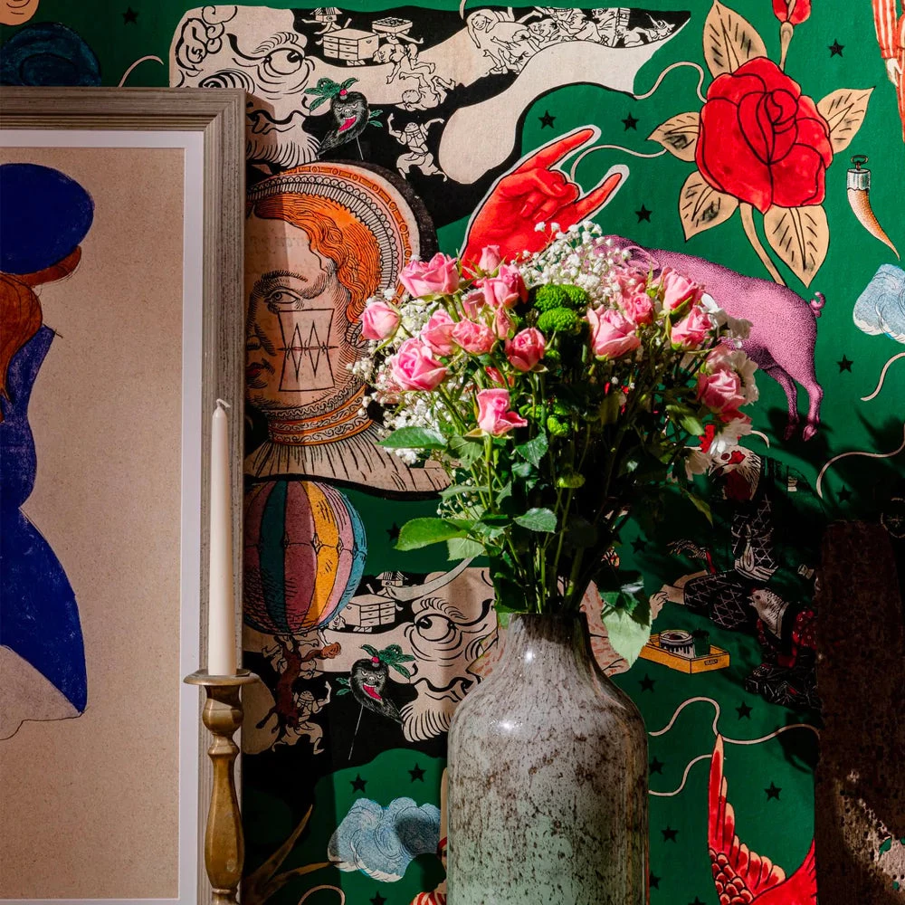 Papillon Living ILLUSIONARY DAYTIME Green Wallpaper 2 Papillon Living ILLUSIONARY DAYTIME Green Wallpaper