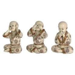 Papillon Living Set Of 3 Buddha Boys