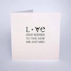 Papillon Living Greeting Cards & Papillon Gift Cards Love & Kisses To The New Mr & Mrs